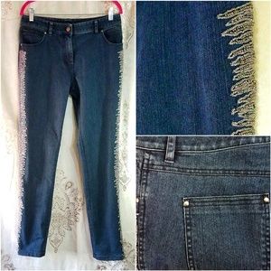 Metal Embellished Skinny Jeans